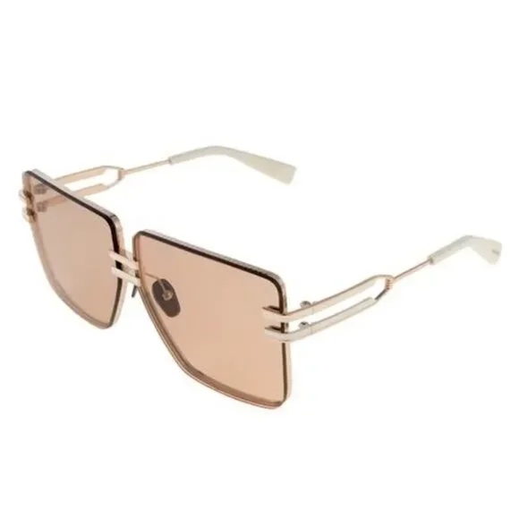 BALMAIN Gold and Light Brown Sunglasses Unisex NWT $1260 - Picture 8 of 13